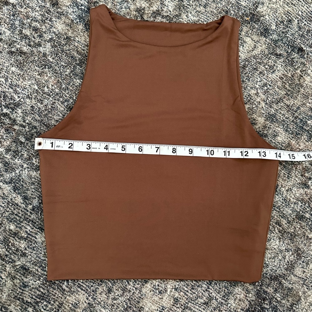 Brown Sleeveless Women's Top